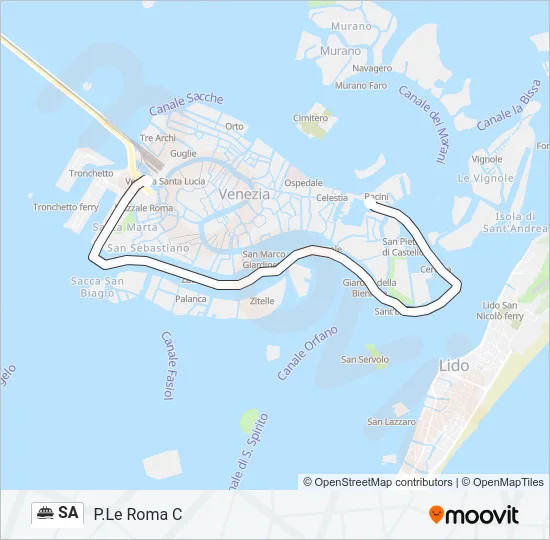 SA Ferry Line Map