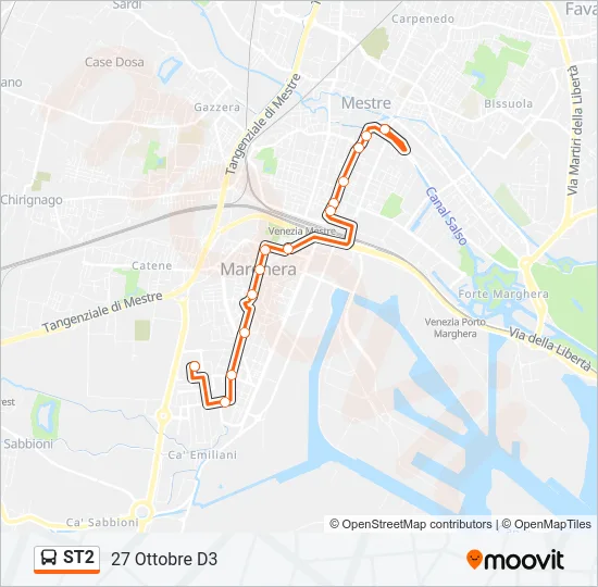 ST2 Bus Line Map