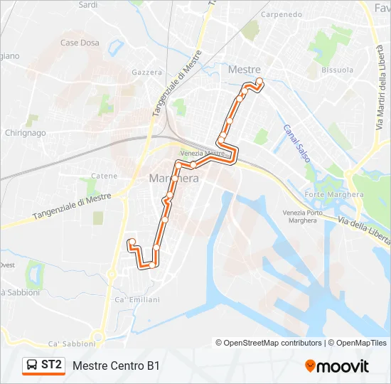 ST2 Bus Line Map