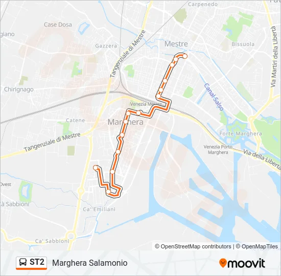 ST2 Bus Line Map