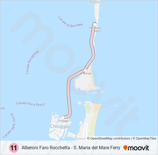 11 ferry Line Map