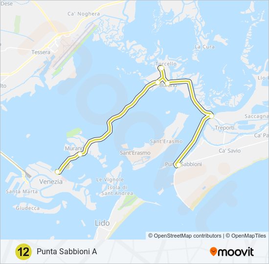 12 ferry Line Map