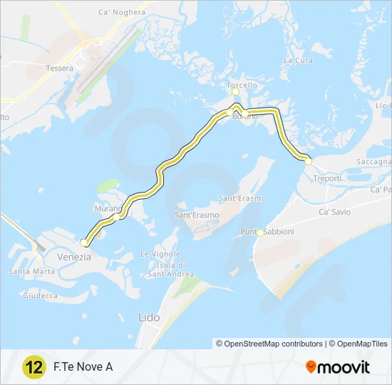12 Ferry Line Map