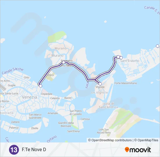 13 Ferry Line Map