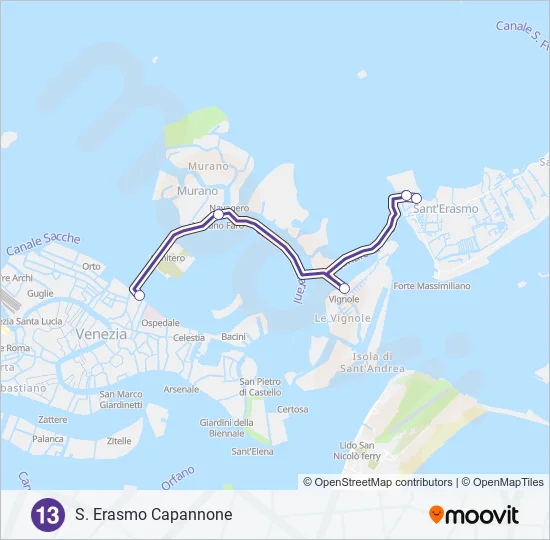 13 Ferry Line Map