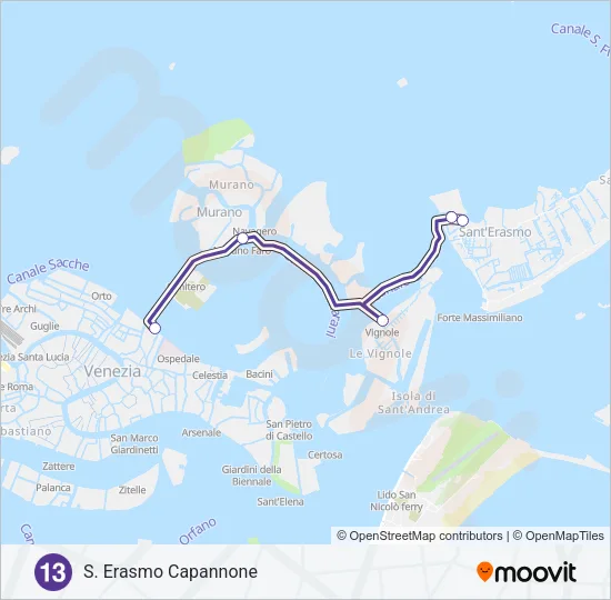 13 Ferry Line Map