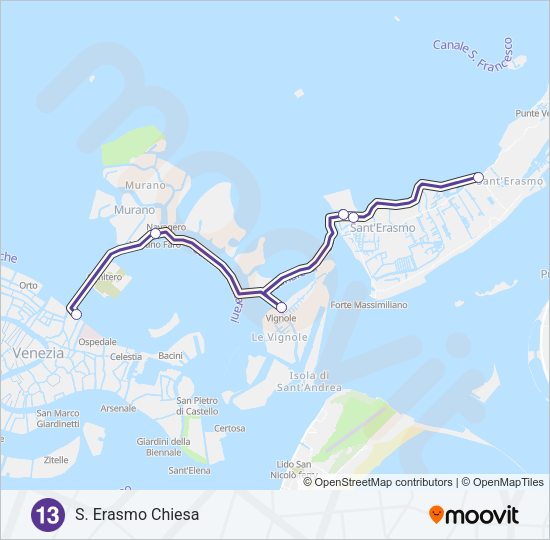 13 Ferry Line Map