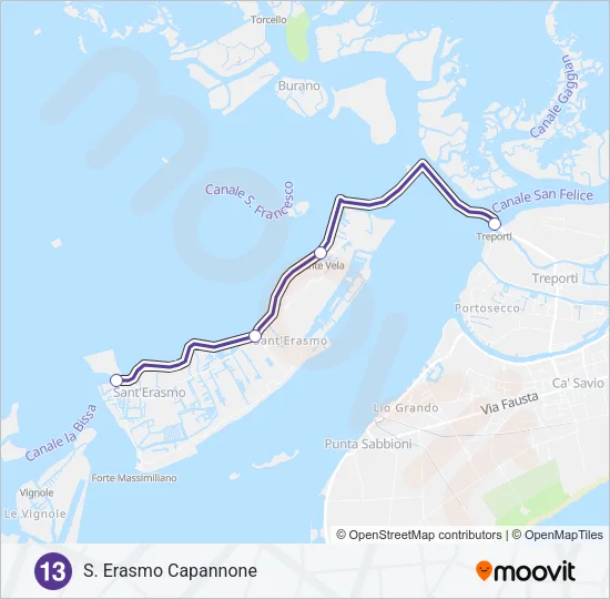 13 Ferry Line Map