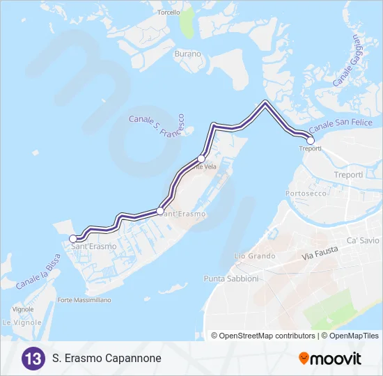 13 Ferry Line Map