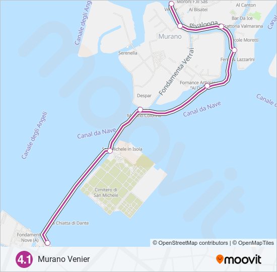 4.1 ferry Line Map