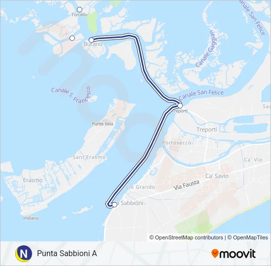 NLN Ferry Line Map