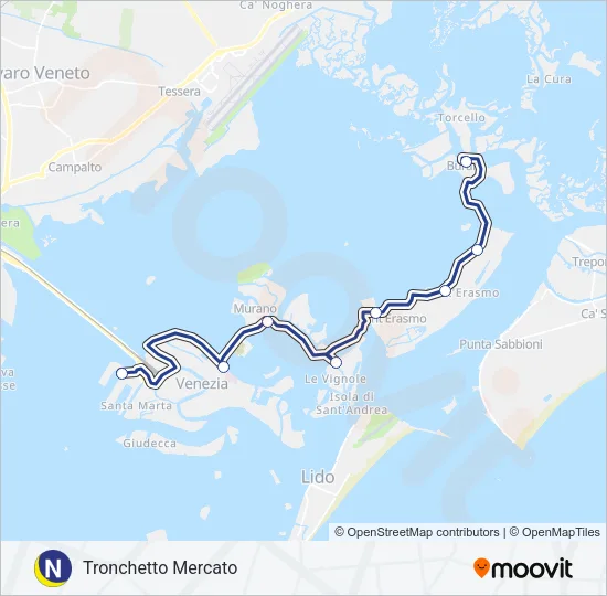 NLN Ferry Line Map