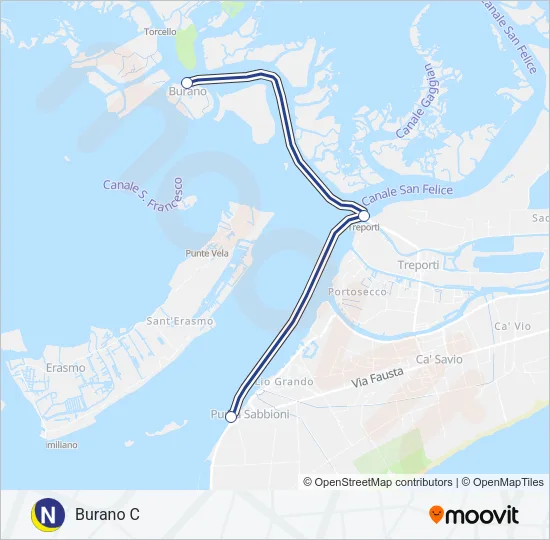 NLN Ferry Line Map