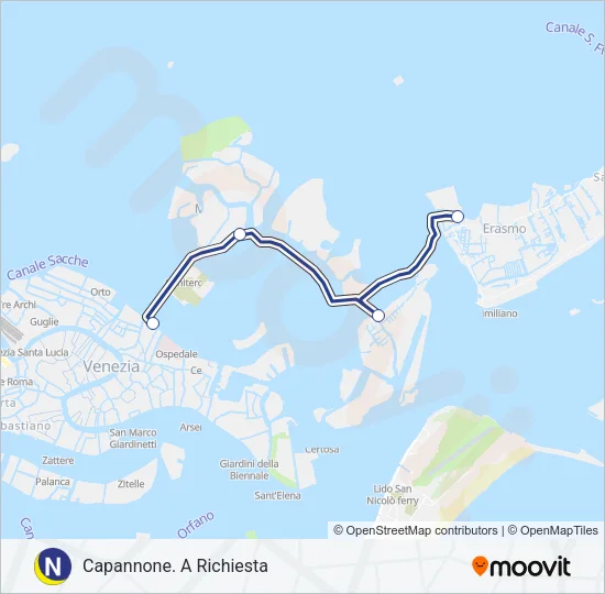 NLN Ferry Line Map