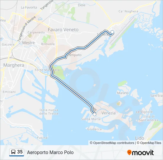35 Bus Line Map
