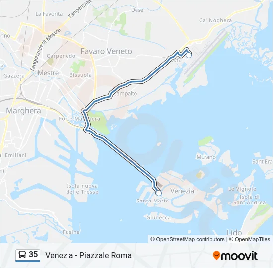 35 Bus Line Map