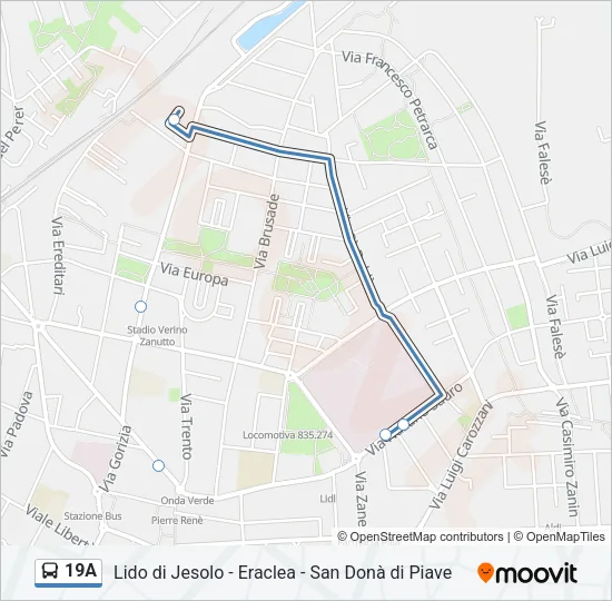 19A Bus Line Map