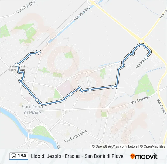 19A Bus Line Map