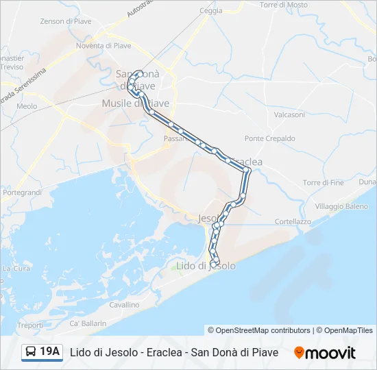 19A Bus Line Map
