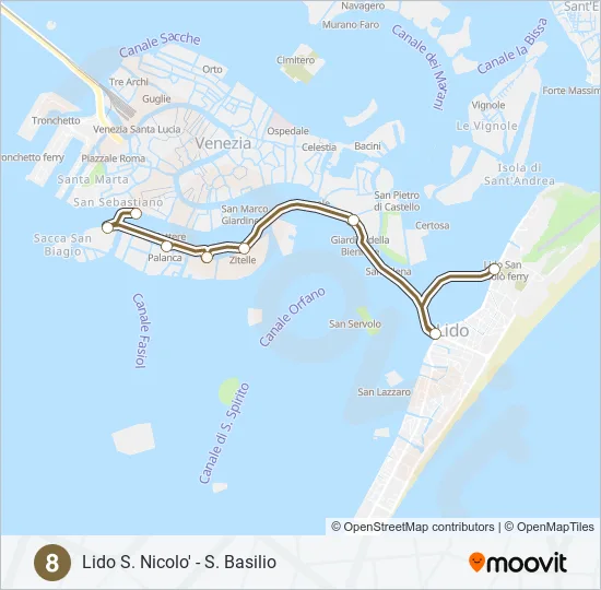 8 Ferry Line Map