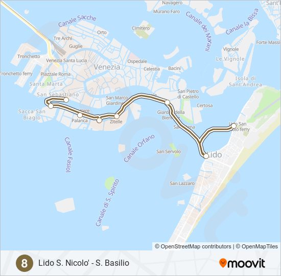 8 ferry Line Map