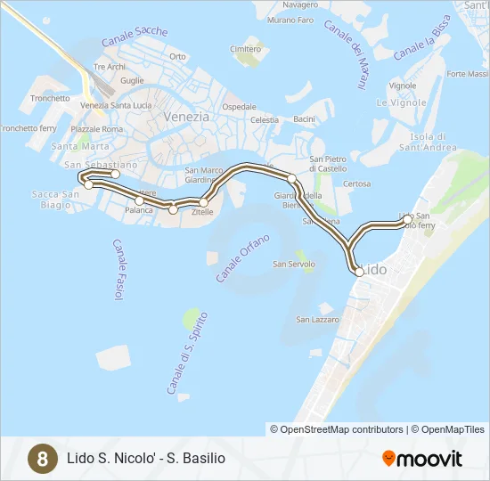 8 Ferry Line Map