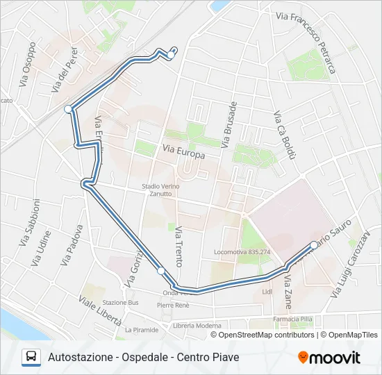 DONATELLO Bus Line Map