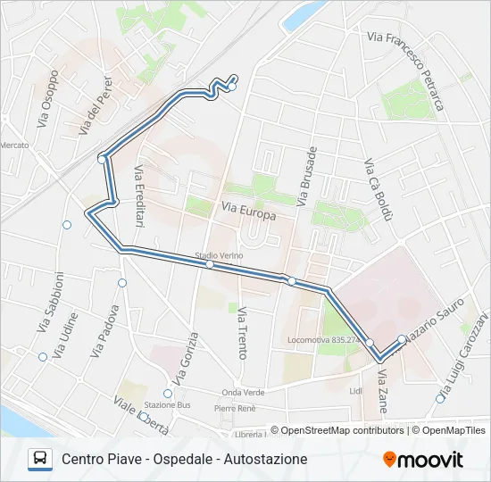 DONATELLO Bus Line Map