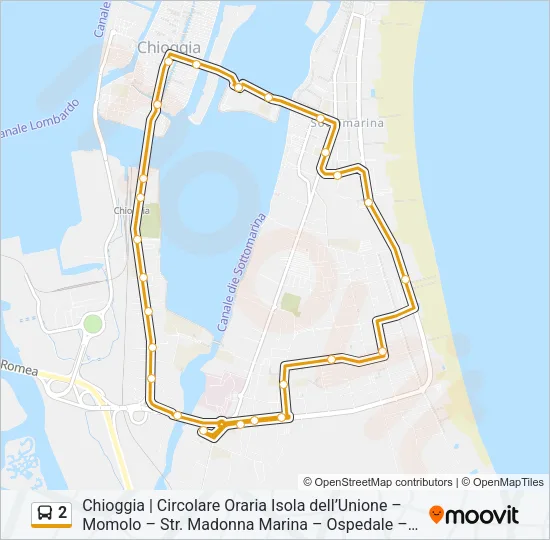 2 Bus Line Map
