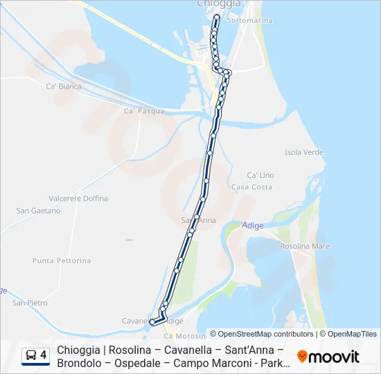 4 Bus Line Map