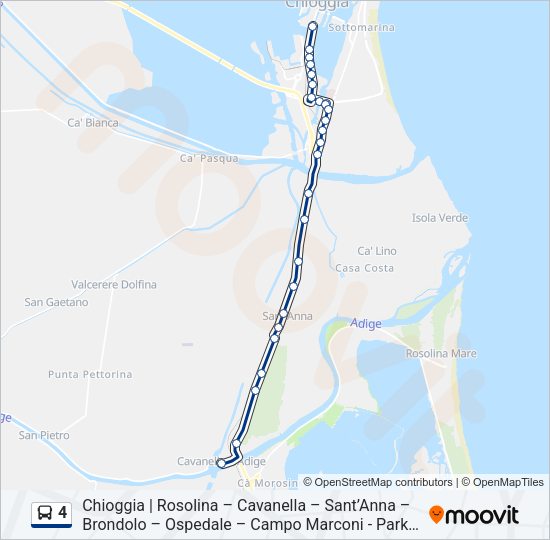 4 Bus Line Map