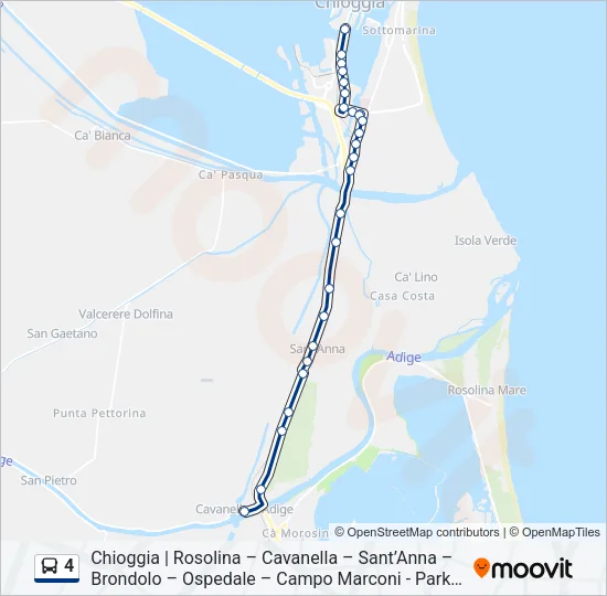 4 Bus Line Map