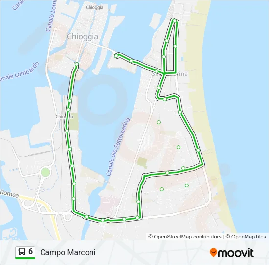 6 Bus Line Map