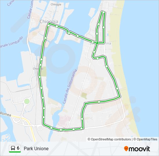 6 Bus Line Map