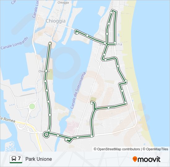 7 Bus Line Map