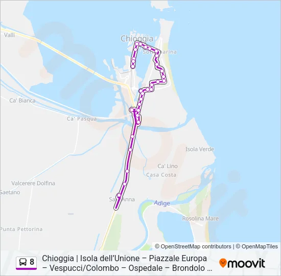 8 Bus Line Map