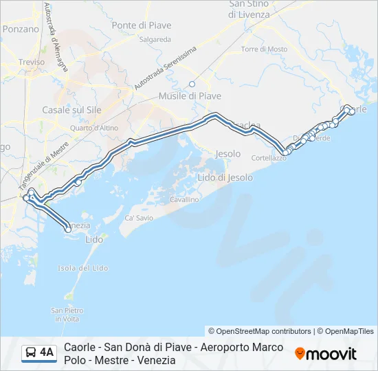 4A Bus Line Map