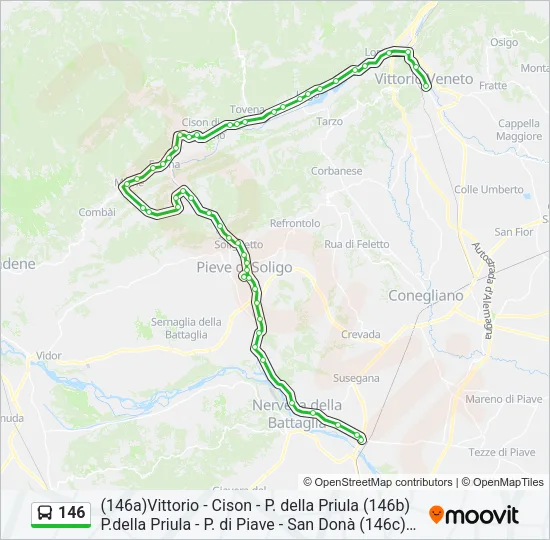 146 Bus Line Map