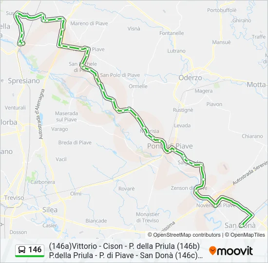 146 Bus Line Map