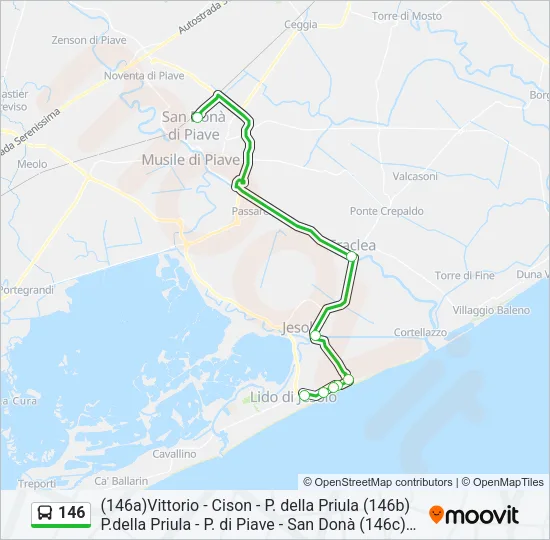 146 Bus Line Map