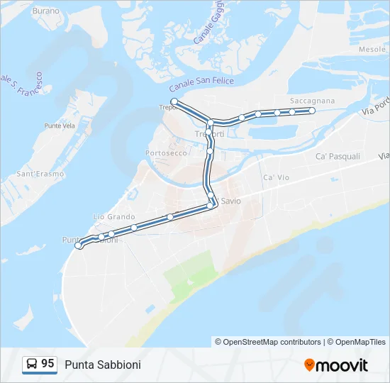 95 Bus Line Map