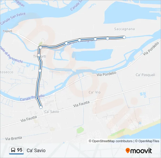 95 Bus Line Map