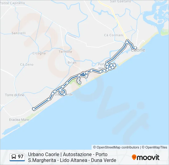 97 Bus Line Map