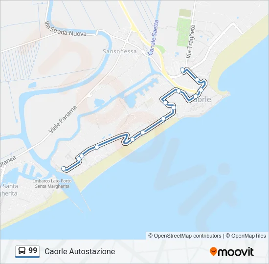99 Bus Line Map