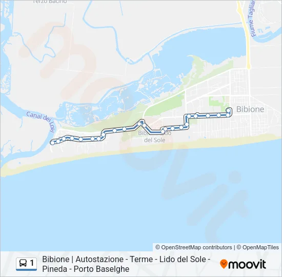 1 Bus Line Map