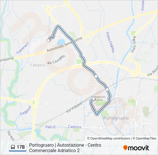 17B Bus Line Map