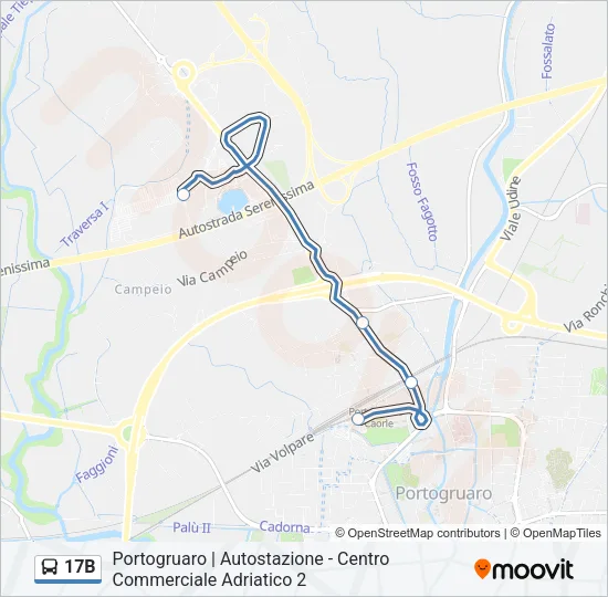 17B Bus Line Map