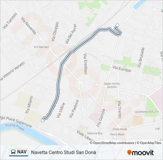 NAV Bus Line Map
