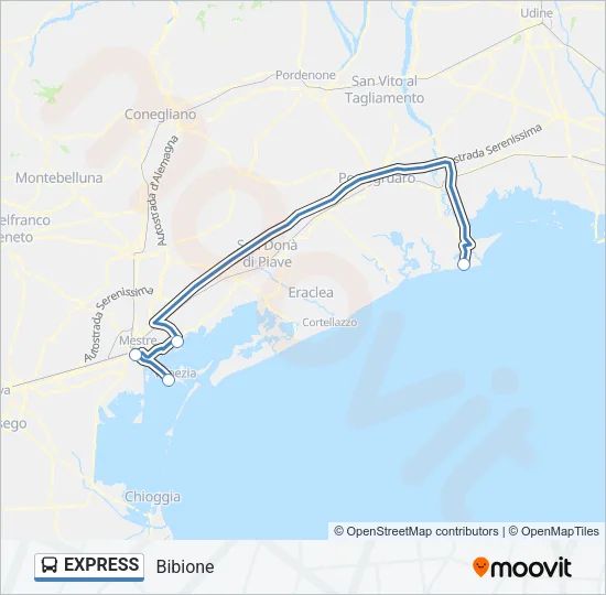 EXPRESS Bus Line Map