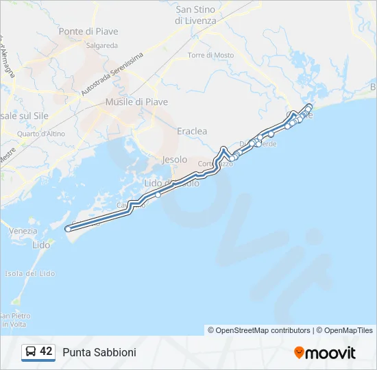 42 Bus Line Map